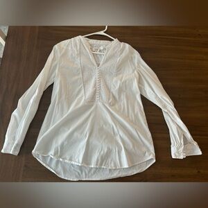 Laundry by Shelli Segal White Tuxedo Top Size 8